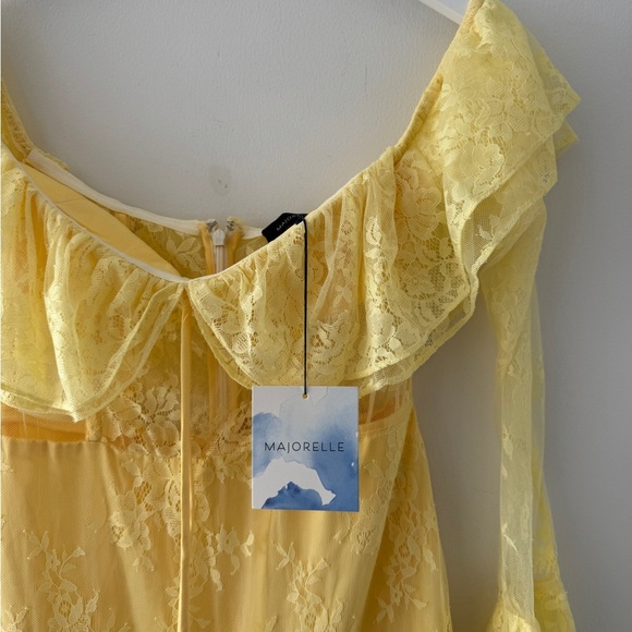 MAJORELLE NWT Maddalena Yellow Gown M - Picture 7 of 10